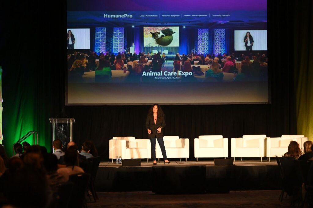 Dr. Jyothi V. Robertson Delivers Welcome Keynote Address at the HSUS Animal Care Expo 2023